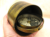 Late 19th century Singer's Patent gimbal mounted Mariners boat compass
